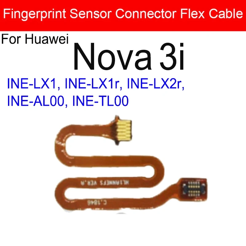 Home Button Flex Cable For Huawei Nova 3i 3e Nova3 PAR-AL00 PAR-LX1 PAR-LX1M PAR-LX9 PAR-TL20 Return Recognition Sensor Flex