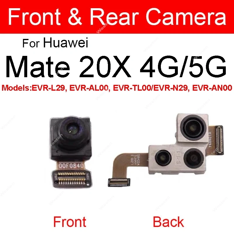 Rear Front Camera For Huawei Mate 20 Mate 20 Pro Mate 20 Lite 20X 5G Facing Frontal Back Selfie Flex Camera Module Repair Parts