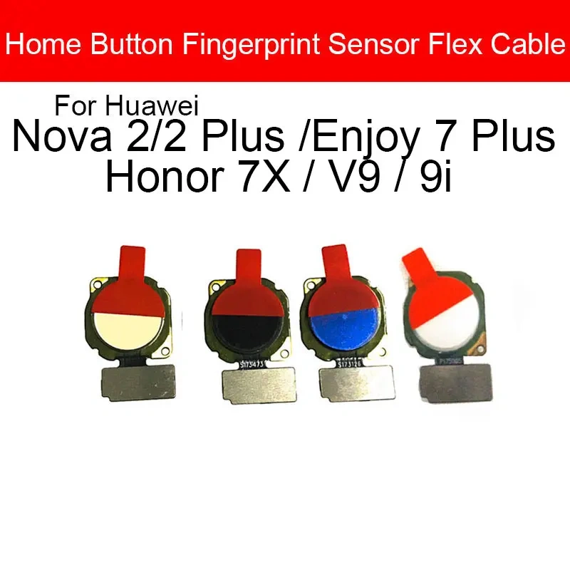 Home Button Flex Ribbon Cable For Huawei Nova 2 Nova2 Plus Honor 7X V9 9i Enjoy 7 Plus Home Side Key Flex Cable Repair Parts