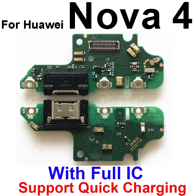 For Huawei Nova Lite 2 Plus 2 3 4 5 2S 3E 3I 4E 5T 5Z 5i Pro USB Charger Dock Board with Microphone USB Charging Parts