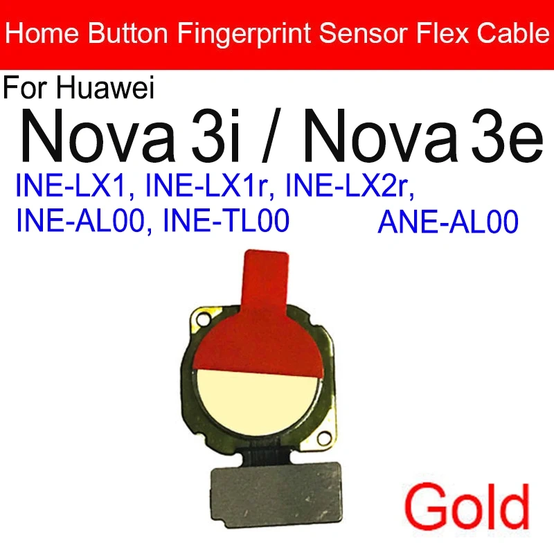 Home Button Flex Cable For Huawei Nova 3i 3e Nova3 PAR-AL00 PAR-LX1 PAR-LX1M PAR-LX9 PAR-TL20 Return Recognition Sensor Flex
