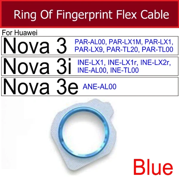 Home Button Flex Cable For Huawei Nova 3i 3e Nova3 PAR-AL00 PAR-LX1 PAR-LX1M PAR-LX9 PAR-TL20 Return Recognition Sensor Flex