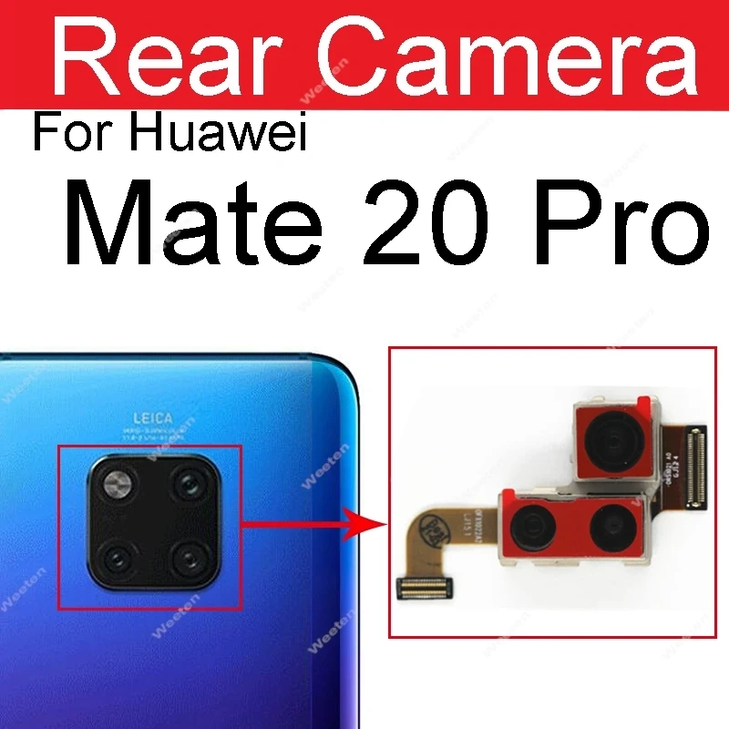 Rear Front Camera For Huawei Mate 20 Mate 20 Pro Mate 20 Lite 20X 5G Facing Frontal Back Selfie Flex Camera Module Repair Parts