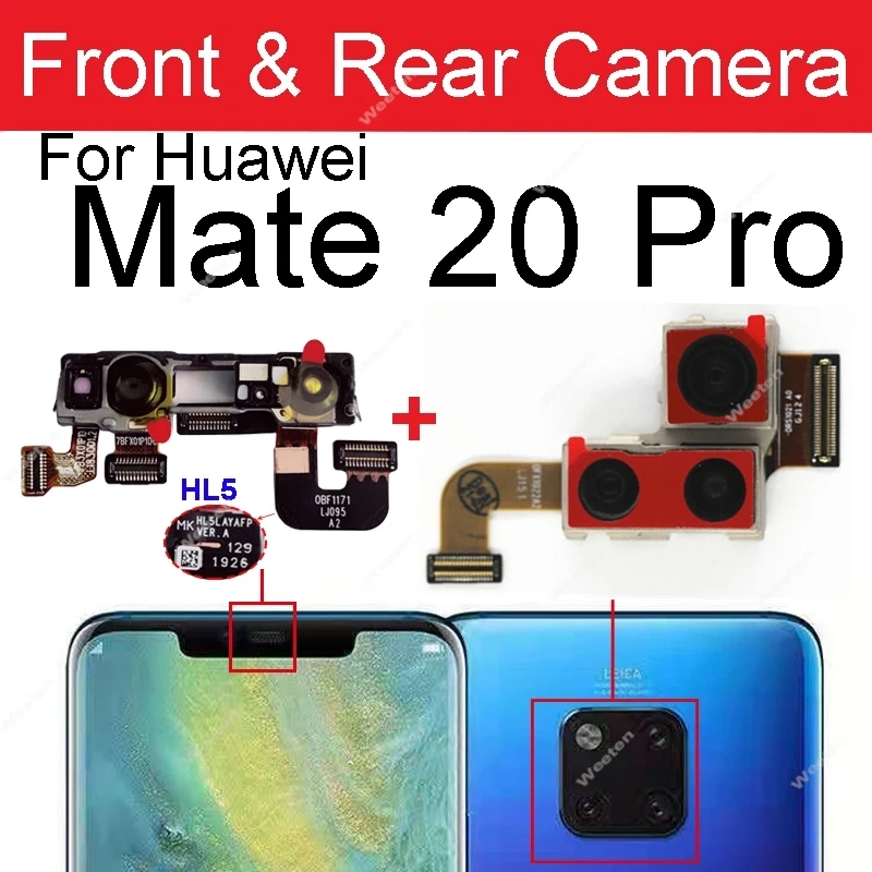Rear Front Camera For Huawei Mate 20 Mate 20 Pro Mate 20 Lite 20X 5G Facing Frontal Back Selfie Flex Camera Module Repair Parts
