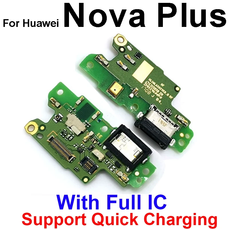 For Huawei Nova Lite 2 Plus 2 3 4 5 2S 3E 3I 4E 5T 5Z 5i Pro USB Charger Dock Board with Microphone USB Charging Parts
