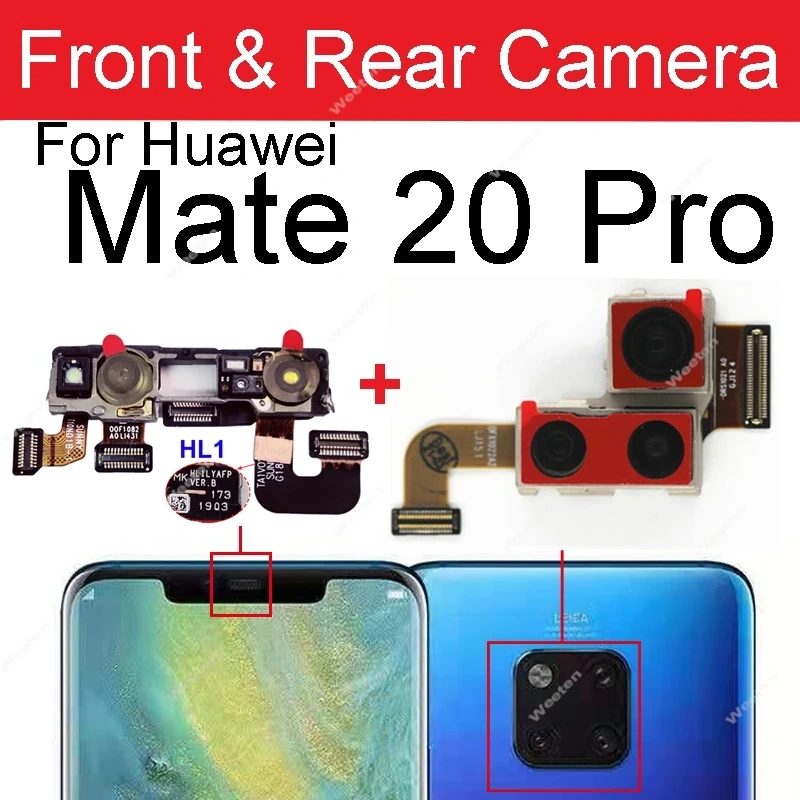 Rear Front Camera For Huawei Mate 20 Mate 20 Pro Mate 20 Lite 20X 5G Facing Frontal Back Selfie Flex Camera Module Repair Parts