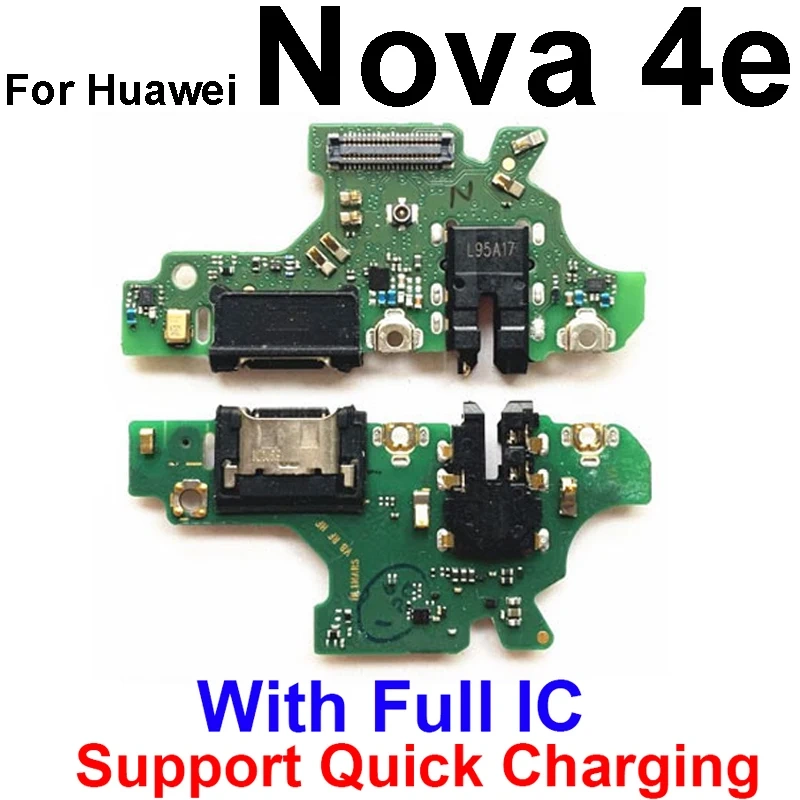 For Huawei Nova Lite 2 Plus 2 3 4 5 2S 3E 3I 4E 5T 5Z 5i Pro USB Charger Dock Board with Microphone USB Charging Parts