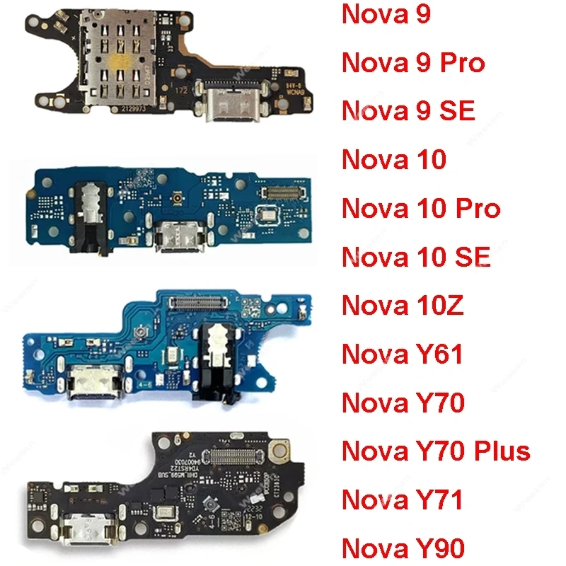 USB Charger Dock Board For Huawei Nova 9 10 10Z Pro SE Y61 Y70 Y71 Y90 Plus Usb Charging Port Board Connector Flex Cable Parts