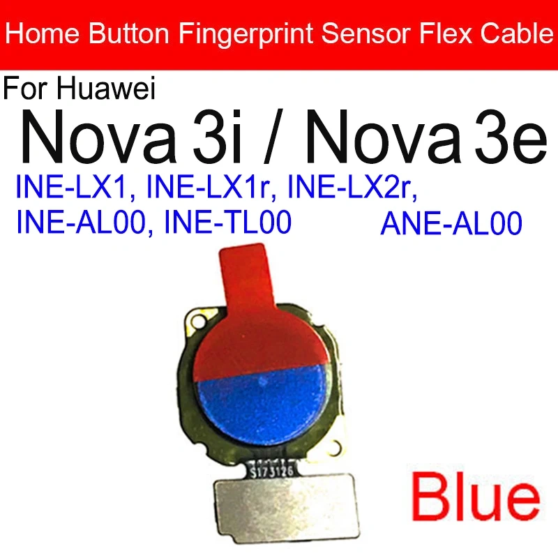 Home Button Flex Cable For Huawei Nova 3i 3e Nova3 PAR-AL00 PAR-LX1 PAR-LX1M PAR-LX9 PAR-TL20 Return Recognition Sensor Flex
