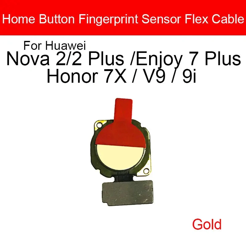 Home Button Flex Ribbon Cable For Huawei Nova 2 Nova2 Plus Honor 7X V9 9i Enjoy 7 Plus Home Side Key Flex Cable Repair Parts