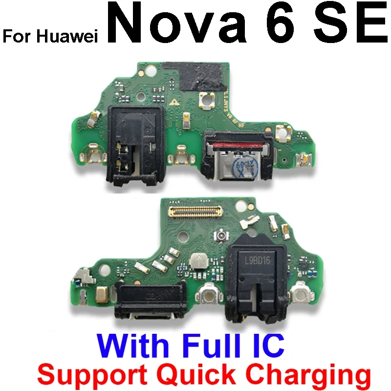 For Huawei Nova 6 6SE 4G 5G USB Charger Flex Cable USB Charging Board Connector Flex Ribbon Rpalcement Parts