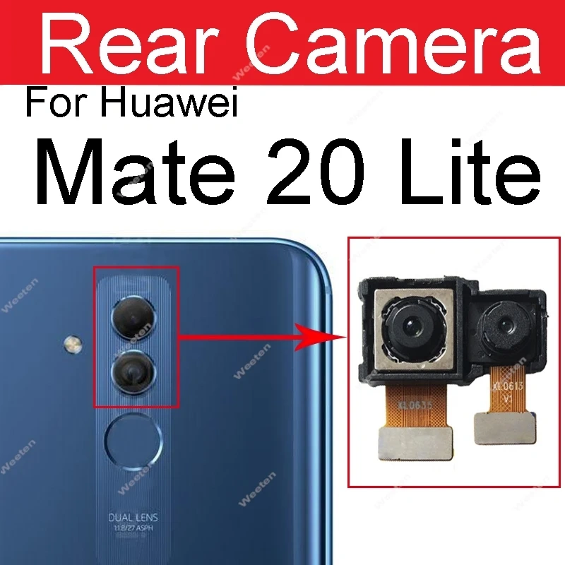 Rear Front Camera For Huawei Mate 20 Mate 20 Pro Mate 20 Lite 20X 5G Facing Frontal Back Selfie Flex Camera Module Repair Parts