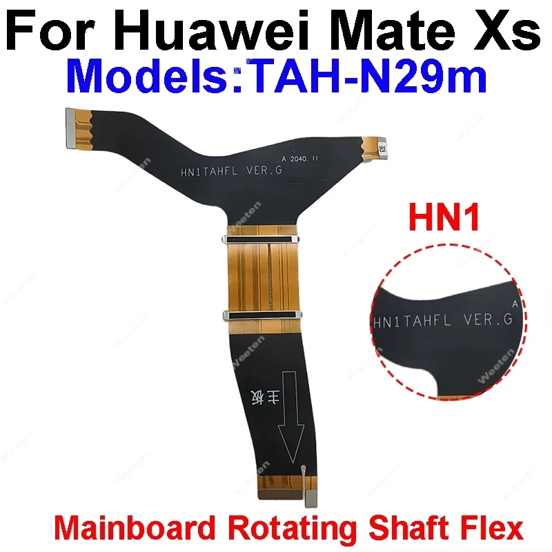 For Huawei Mate Xs TAH-N29m Mate Xs 2 Mate X3 Mate X5 LCD Mainboard Rotating Shaft Spin Axis Flex Cable Replacement Parts