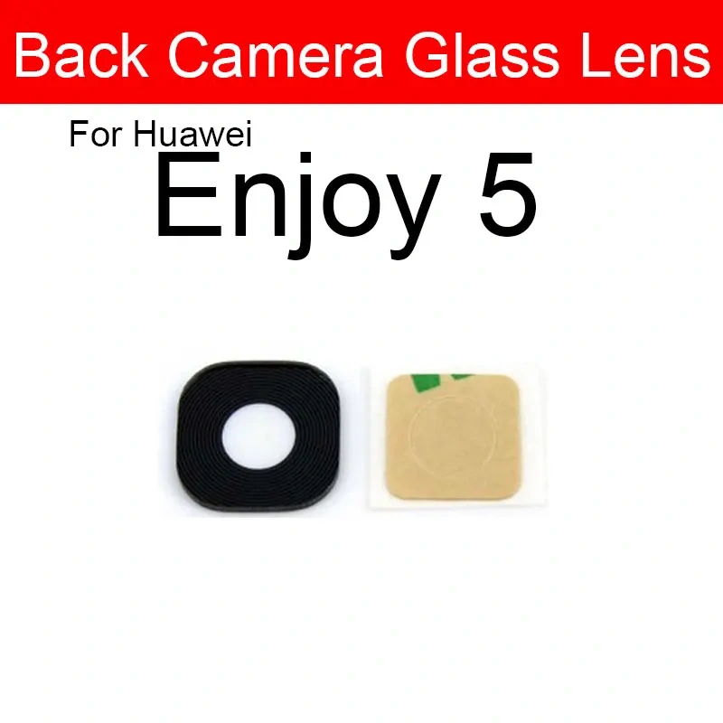 Rear Back Camera Glass Lens For Huawei Enjoy 5 5S 6 6S 7 7S 8 8E 9 9E 9S Plus Lite Camera Glass Lens Glass + Sticker Repair