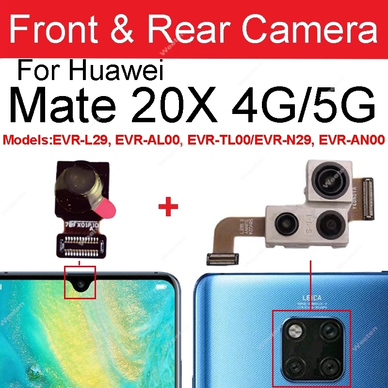 Rear Front Camera For Huawei Mate 20 Mate 20 Pro Mate 20 Lite 20X 5G Facing Frontal Back Selfie Flex Camera Module Repair Parts
