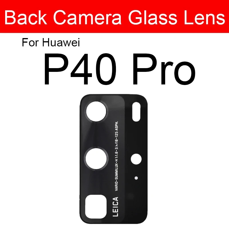 Back Glass Lens For Huawei P20 P30 P40 Lite 5G P20 30 40 Pro Plus P40lite E Glass Lens Rear Camera Lens Glass Sticker Reapir