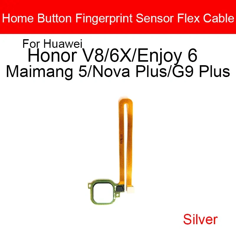 Fingerprint Sensor Key Home Button Flex Cable Touch ID For Huawei Honor V8 6X Nova Plus Enjoy 6 MaiMang 5 G9 Plus Repair Parts