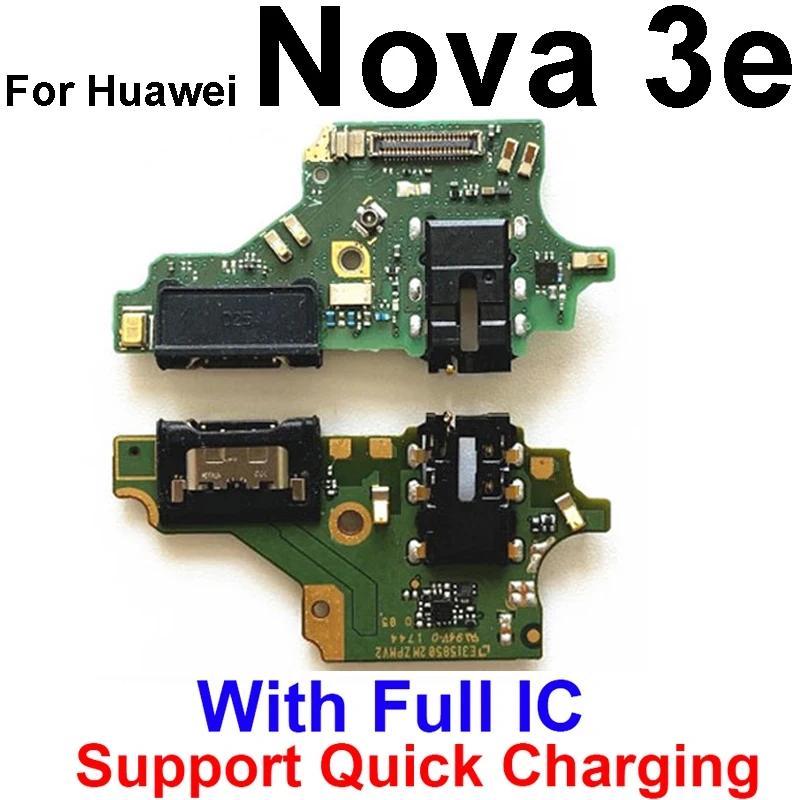For Huawei Nova Lite 2 Plus 2 3 4 5 2S 3E 3I 4E 5T 5Z 5i Pro USB Charger Dock Board with Microphone USB Charging Parts