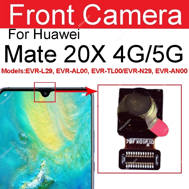 Rear Front Camera For Huawei Mate 20 Mate 20 Pro Mate 20 Lite 20X 5G Facing Frontal Back Selfie Flex Camera Module Repair Parts