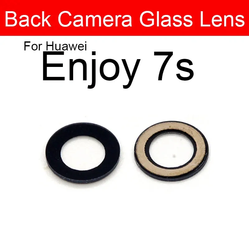 Rear Back Camera Glass Lens For Huawei Enjoy 5 5S 6 6S 7 7S 8 8E 9 9E 9S Plus Lite Camera Glass Lens Glass + Sticker Repair