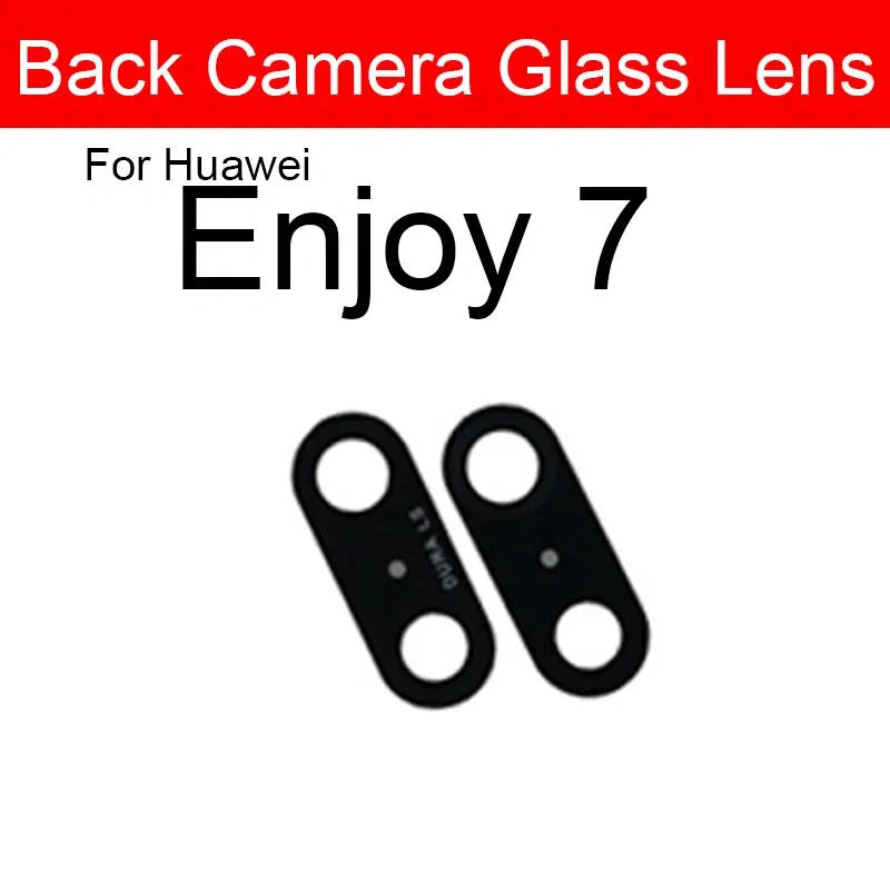Rear Back Camera Glass Lens For Huawei Enjoy 5 5S 6 6S 7 7S 8 8E 9 9E 9S Plus Lite Camera Glass Lens Glass + Sticker Repair
