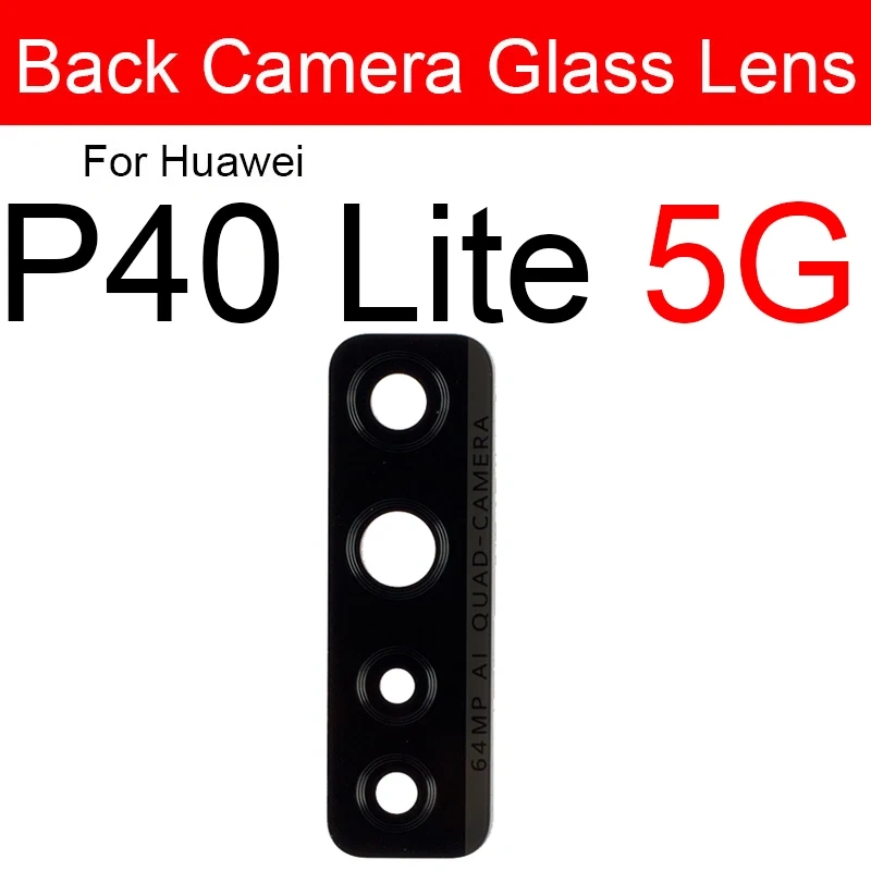 Back Glass Lens For Huawei P20 P30 P40 Lite 5G P20 30 40 Pro Plus P40lite E Glass Lens Rear Camera Lens Glass Sticker Reapir