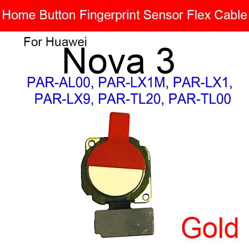 Home Button Flex Cable For Huawei Nova 3i 3e Nova3 PAR-AL00 PAR-LX1 PAR-LX1M PAR-LX9 PAR-TL20 Return Recognition Sensor Flex