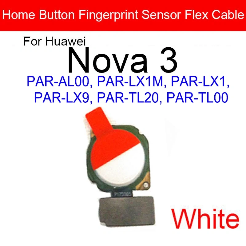 Home Button Flex Cable For Huawei Nova 3i 3e Nova3 PAR-AL00 PAR-LX1 PAR-LX1M PAR-LX9 PAR-TL20 Return Recognition Sensor Flex