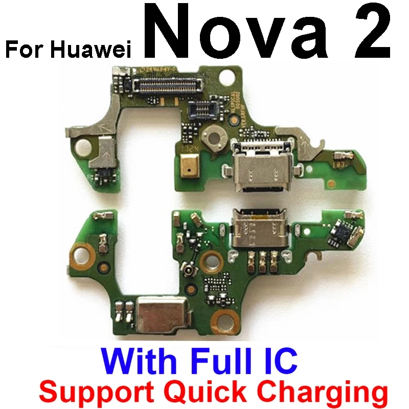 For Huawei Nova Lite 2 Plus 2 3 4 5 2S 3E 3I 4E 5T 5Z 5i Pro USB Charger Dock Board with Microphone USB Charging Parts