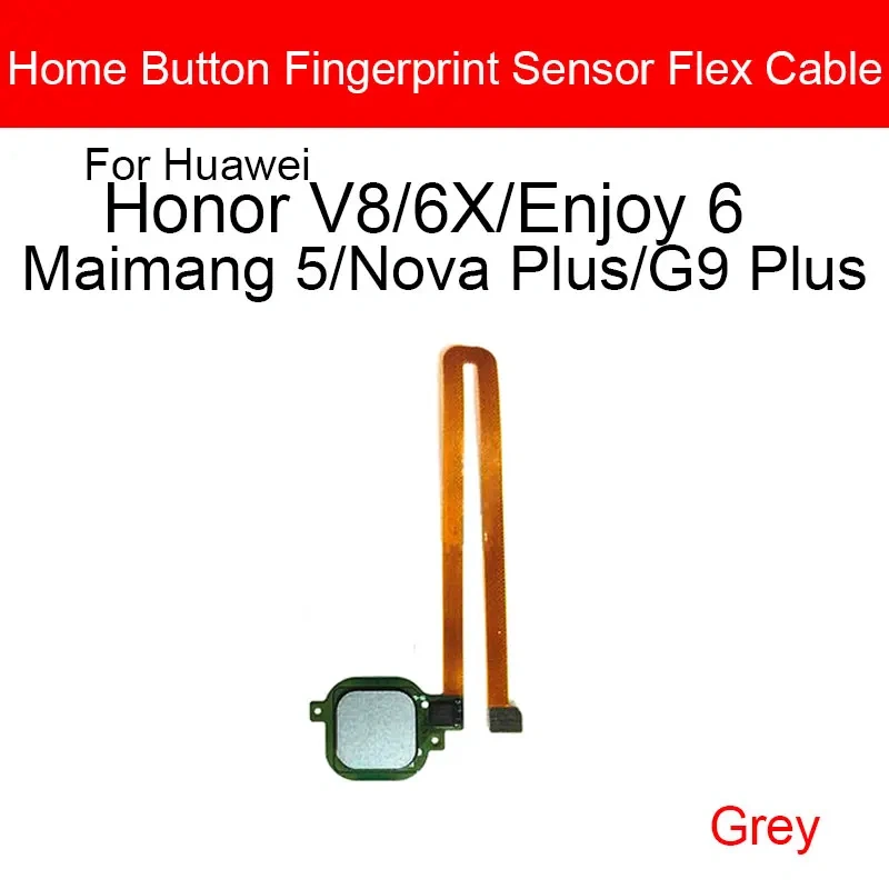 Fingerprint Sensor Key Home Button Flex Cable Touch ID For Huawei Honor V8 6X Nova Plus Enjoy 6 MaiMang 5 G9 Plus Repair Parts