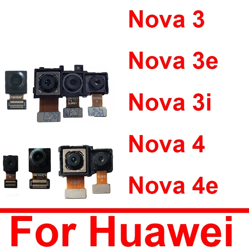 Rear Main Front Camera Flex Cable For Huawei Nova 3 3e 3i 4 4e Back Big Camera Facing Small Camera Flex Ribbon Cable Repair Part