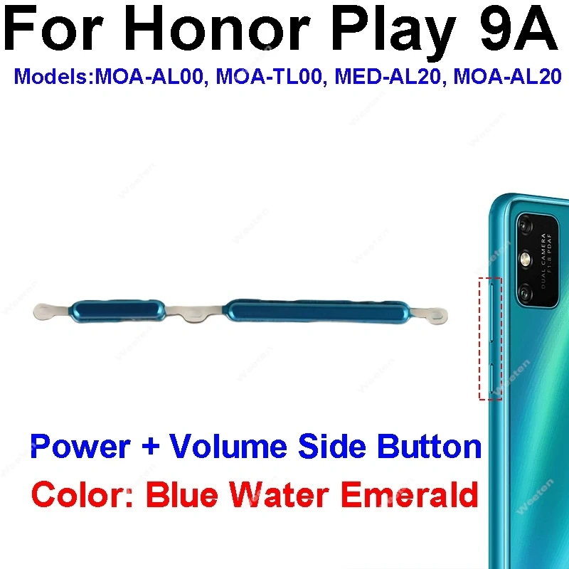 Power & Volume Side Button For Huawei Enjoy 10e Honor Play 9A On Off Power Volume Up Down Push Side Keys Replacement Repair Part
