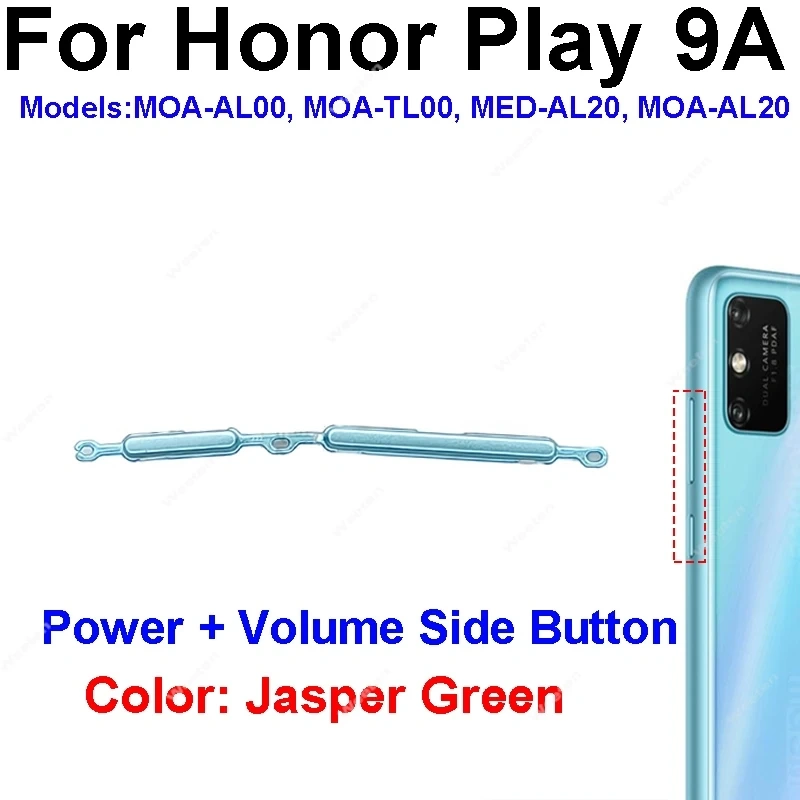Power & Volume Side Button For Huawei Enjoy 10e Honor Play 9A On Off Power Volume Up Down Push Side Keys Replacement Repair Part