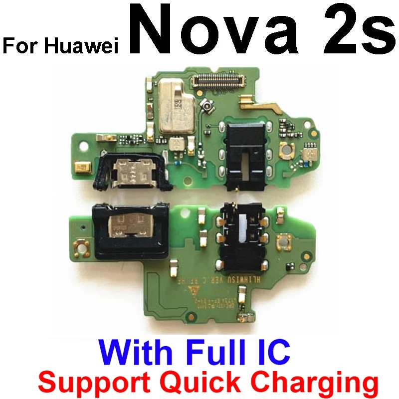 For Huawei Nova Lite 2 Plus 2 3 4 5 2S 3E 3I 4E 5T 5Z 5i Pro USB Charger Dock Board with Microphone USB Charging Parts