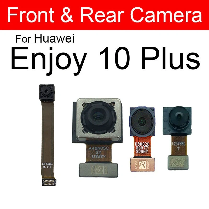 Front Rear Camera Flex Cable For Huawei Enjoy 10 10Plus 10E 10S Back Big Front Facing Camera Flex Ribbon Replacement Parts