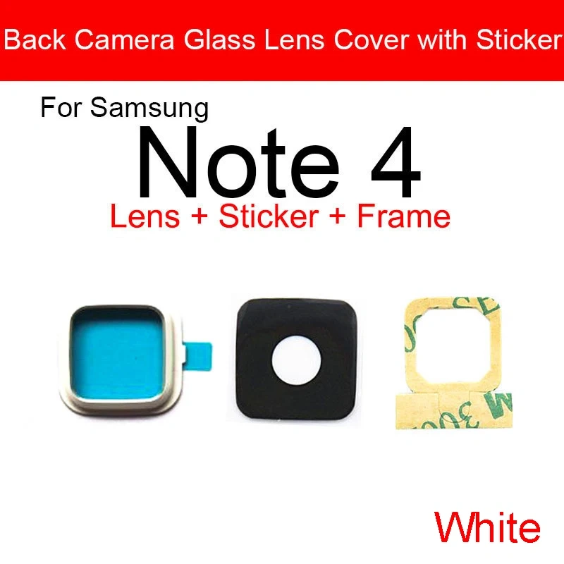 Back Rear Camera Glass Lens With Sticker Glue For Samsung Galaxy Note 3 4 5 Camera Lens Cover Flex Ribbon Replacement Parts