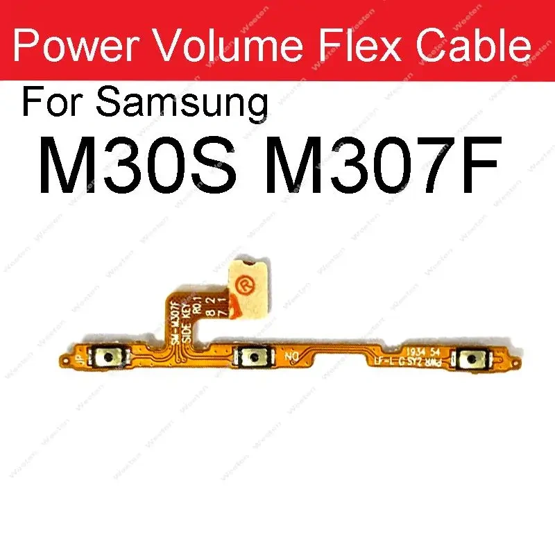 Power Volume Flex Cable For Samsung Galaxy M10 M105 M20 M205 M30 M305 M40 M405 M11 M21 M31 M51 M31S M10S M30S M21S M01 M01s M02s