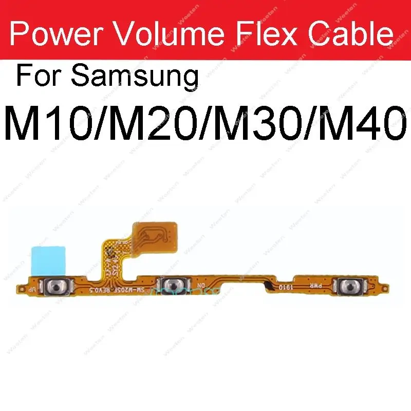 Power Volume Flex Cable For Samsung Galaxy M10 M105 M20 M205 M30 M305 M40 M405 M11 M21 M31 M51 M31S M10S M30S M21S M01 M01s M02s