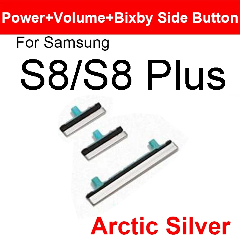 On/Off Power Side Button + Volume Button + Bixby Key For Samsung Galaxy S8 S9 S10 Plus S10+ Note 8 Button Key Replacement Parts