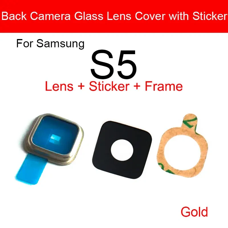 Back Rear Camera Lens Glass With Adhesive Stick For Samsung Galaxy S3 S4 I9500 S5 Main Camera Lens Glass Replacement Parts