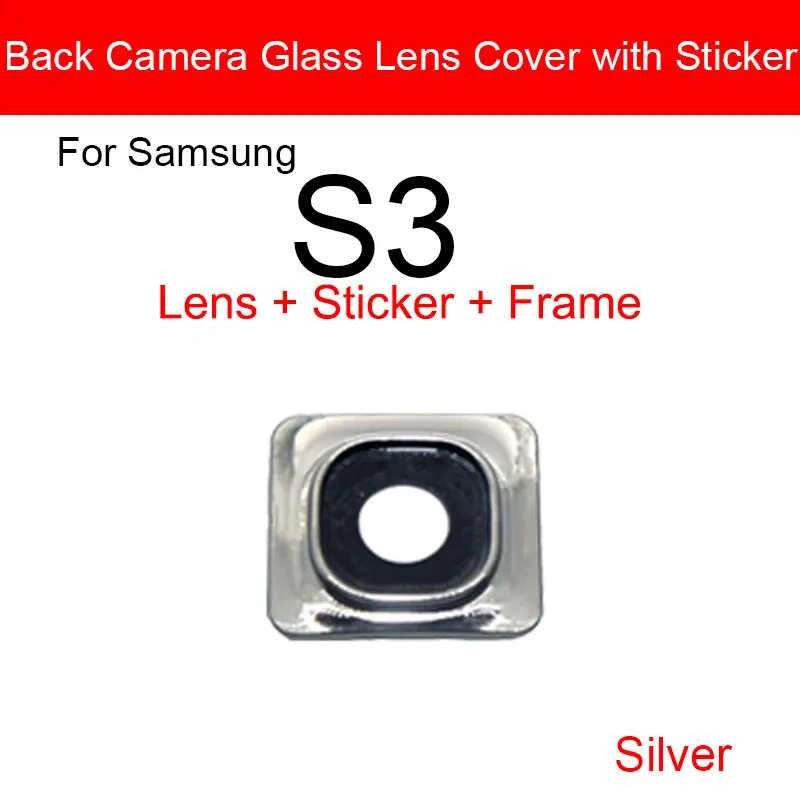 Back Rear Camera Lens Glass With Adhesive Stick For Samsung Galaxy S3 S4 I9500 S5 Main Camera Lens Glass Replacement Parts
