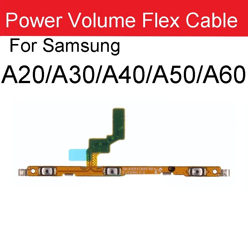 Power Volume Flex Cable For Samsung A10/M10/20/30/40 A20/30/40/50/60 A70 A80 A90 5G A10e A20e A11 A12 A10s A20s A30s A50s A70s
