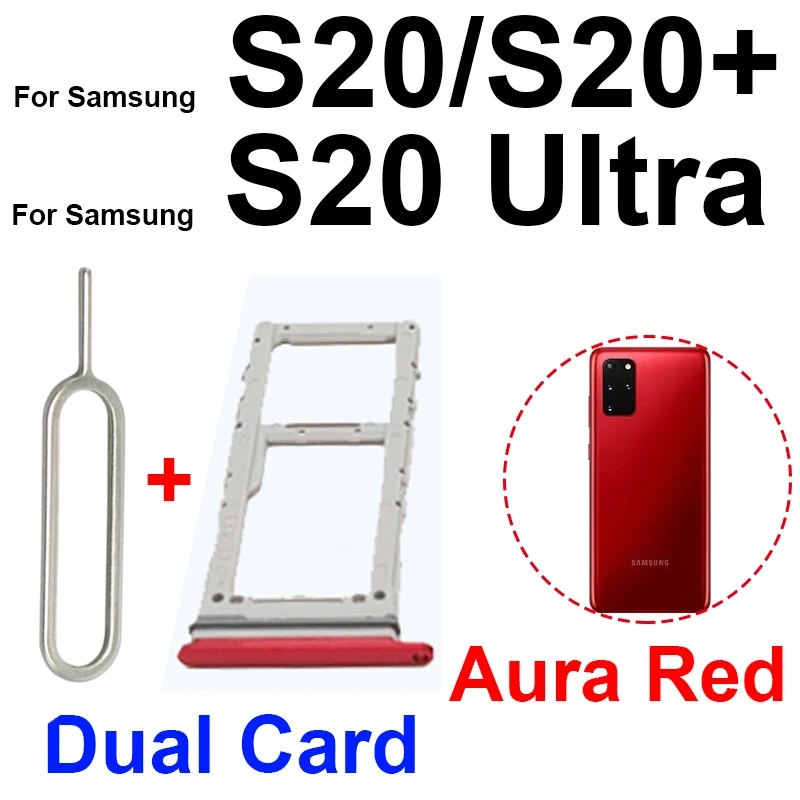 Sim Card Tray For Samsung S20 S20 Plus S20 Ultra SIM Card Slot Adapter   Card Reader Holder Connector Replacement Parts