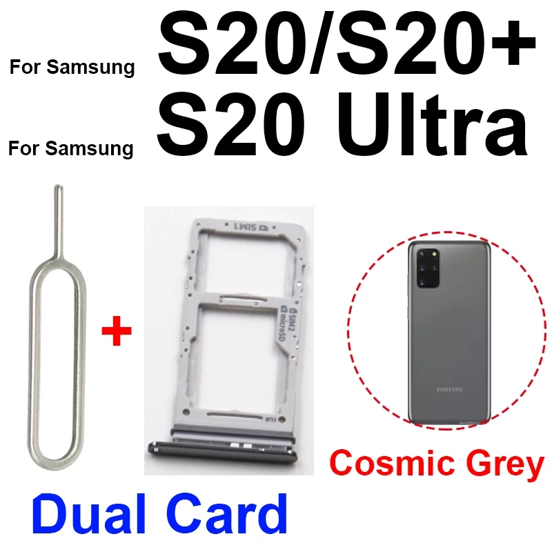 Sim Card Tray For Samsung S20 S20 Plus S20 Ultra SIM Card Slot Adapter   Card Reader Holder Connector Replacement Parts