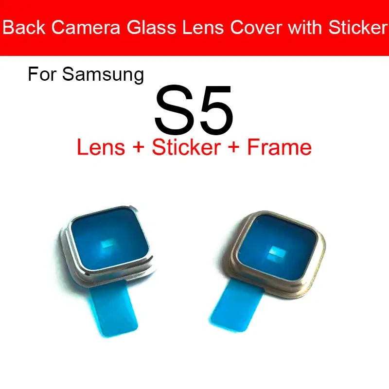 Back Rear Camera Lens Glass With Adhesive Stick For Samsung Galaxy S3 S4 I9500 S5 Main Camera Lens Glass Replacement Parts