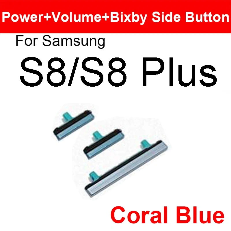 On/Off Power Side Button + Volume Button + Bixby Key For Samsung Galaxy S8 S9 S10 Plus S10+ Note 8 Button Key Replacement Parts