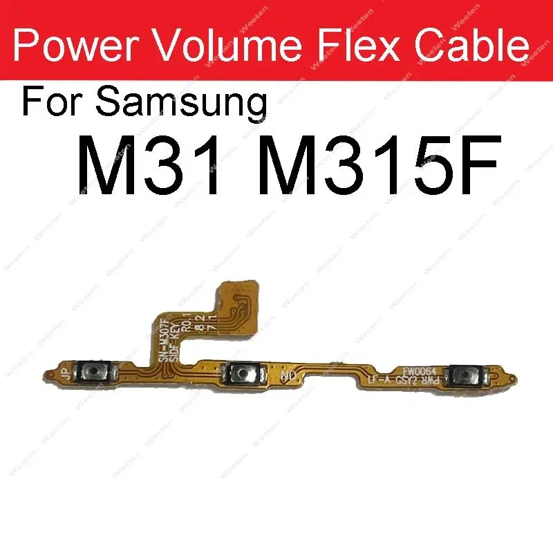 Power Volume Flex Cable For Samsung Galaxy M10 M105 M20 M205 M30 M305 M40 M405 M11 M21 M31 M51 M31S M10S M30S M21S M01 M01s M02s