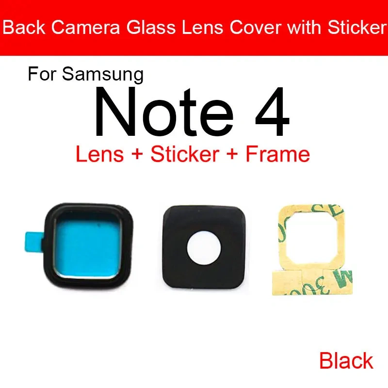 Back Rear Camera Glass Lens With Sticker Glue For Samsung Galaxy Note 3 4 5 Camera Lens Cover Flex Ribbon Replacement Parts