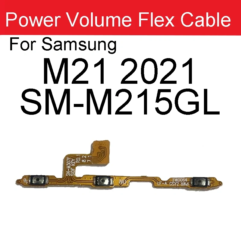 Power Volume Flex Cable For Samsung Galaxy M10 M105 M20 M205 M30 M305 M40 M405 M11 M21 M31 M51 M31S M10S M30S M21S M01 M01s M02s