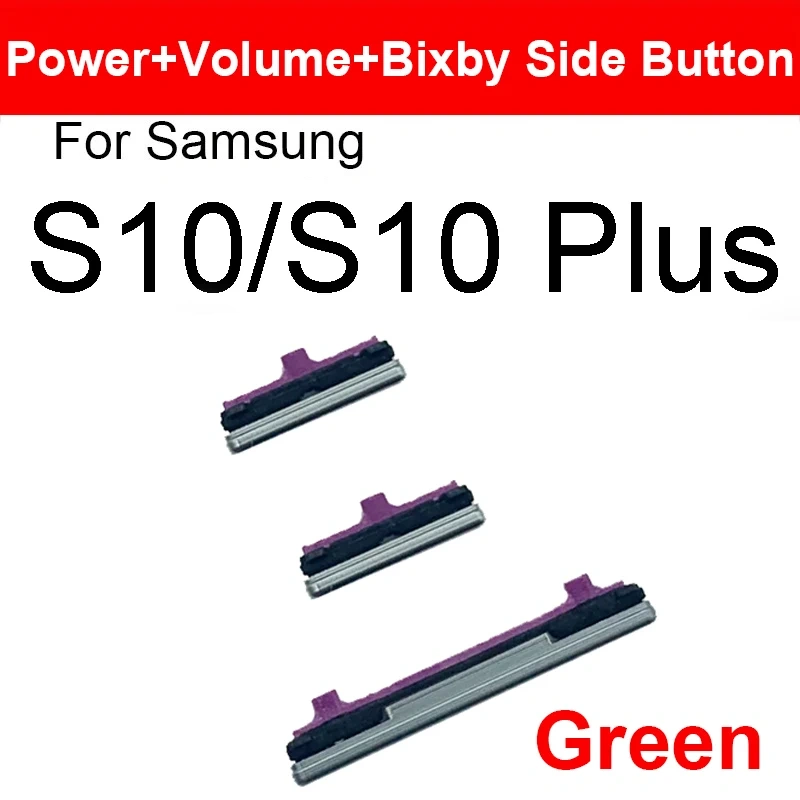 On/Off Power Side Button + Volume Button + Bixby Key For Samsung Galaxy S8 S9 S10 Plus S10+ Note 8 Button Key Replacement Parts